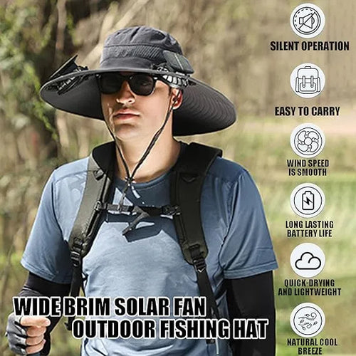 Father's Day Sale 50% OFF π₯ Solar Powered Fan Cooling Hat β For Outdoor Work and Fishing
