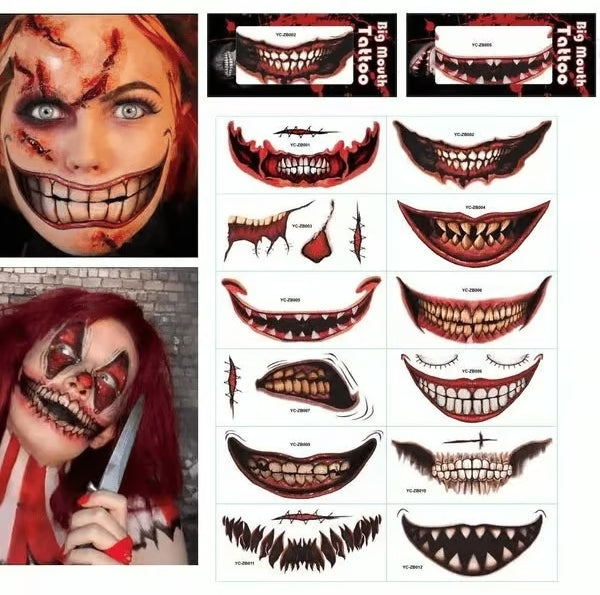 😈Halloween Prank Makeup Temporary Tattoo