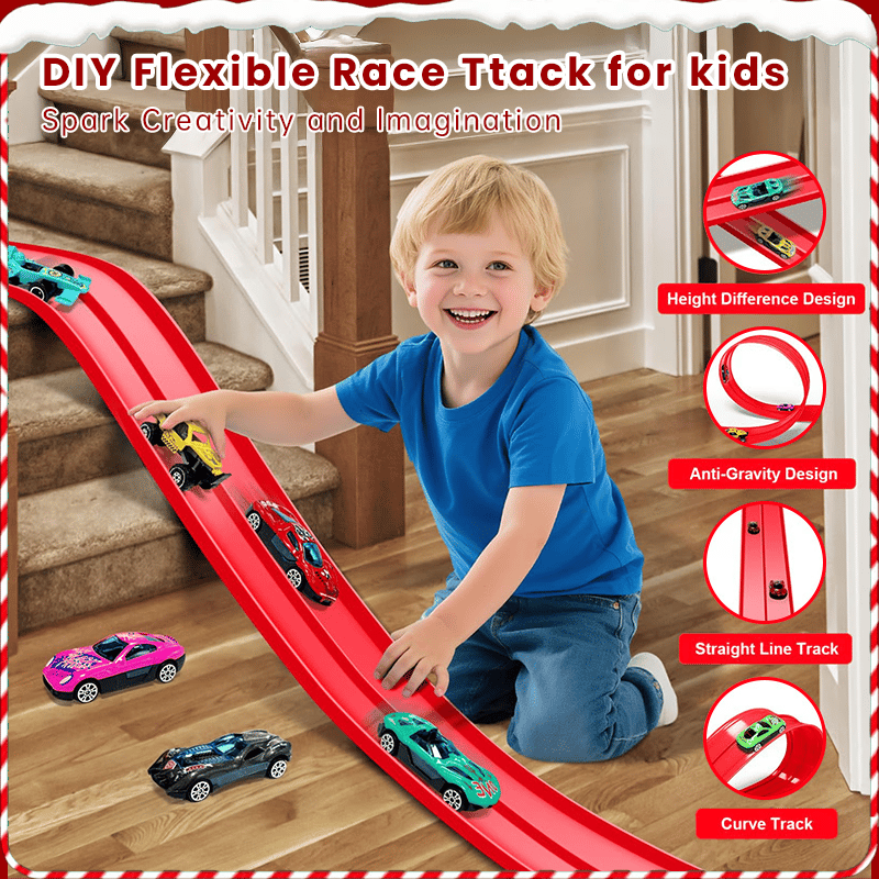 ๐๐ 2025 Christmas Surprise Gift: DIY Racetrack Racing Toy ๐โจ