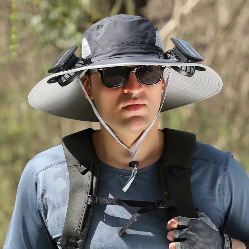 Father's Day Sale 50% OFF π₯ Solar Powered Fan Cooling Hat β For Outdoor Work and Fishing