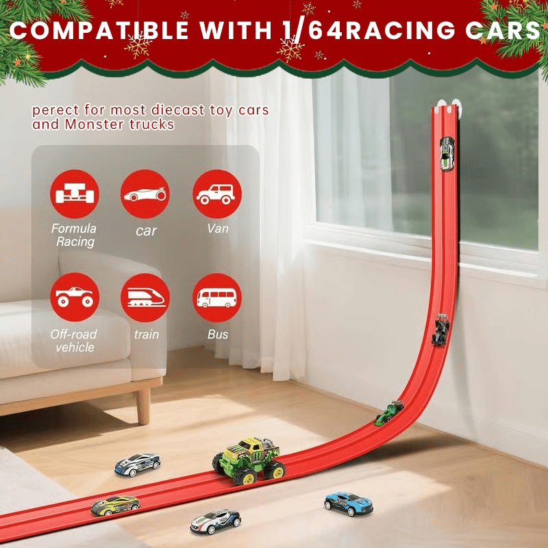 ๐๐ 2025 Christmas Surprise Gift: DIY Racetrack Racing Toy ๐โจ