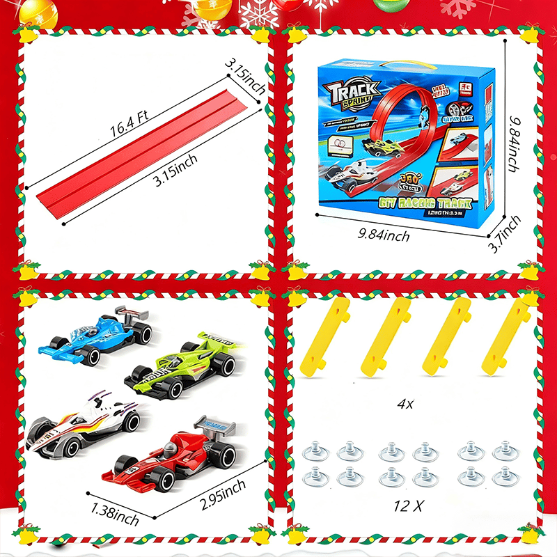 ๐๐ 2025 Christmas Surprise Gift: DIY Racetrack Racing Toy ๐โจ