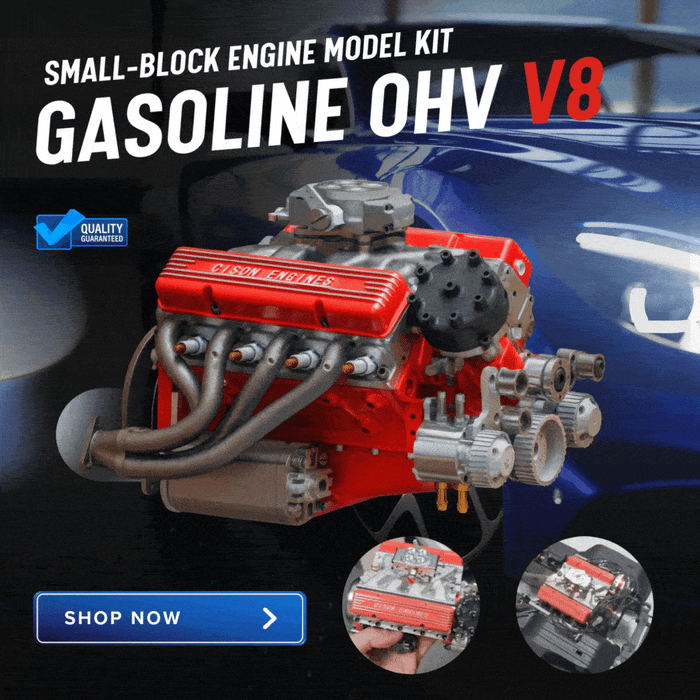 šLast Day Promotion 50% OFF + FREESHIPPINGš„ - Gasoline OHV V8 Small-block Engine Model Kits