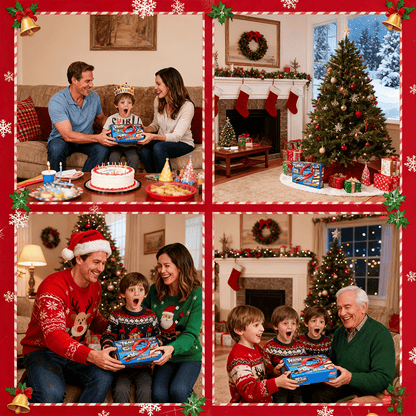 🎄🎁 2025 Christmas Surprise Gift: DIY Racetrack Racing Toy 🚗✨