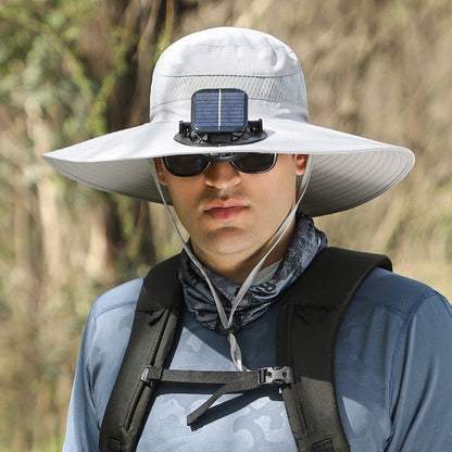Father's Day Sale 50% OFF 🔥 Solar Powered Fan Cooling Hat – For Outdoor Work and Fishing