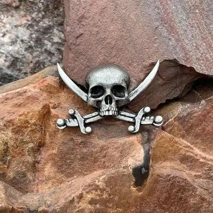 💀100% Handmade - Vintage Gothic Skull Brooch🔥
