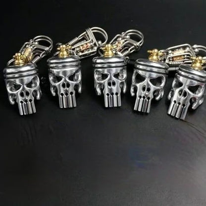 Piston art skull keychain (pendant/flashlight/bottle opener)