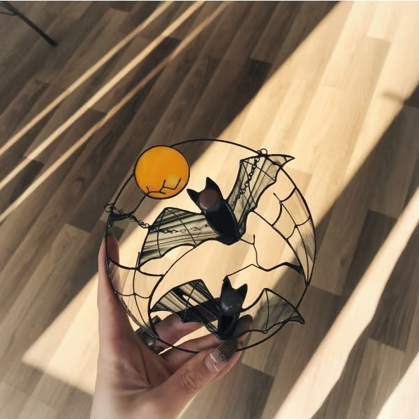 🦇Gothic Bat Moon Suncatcher🌙