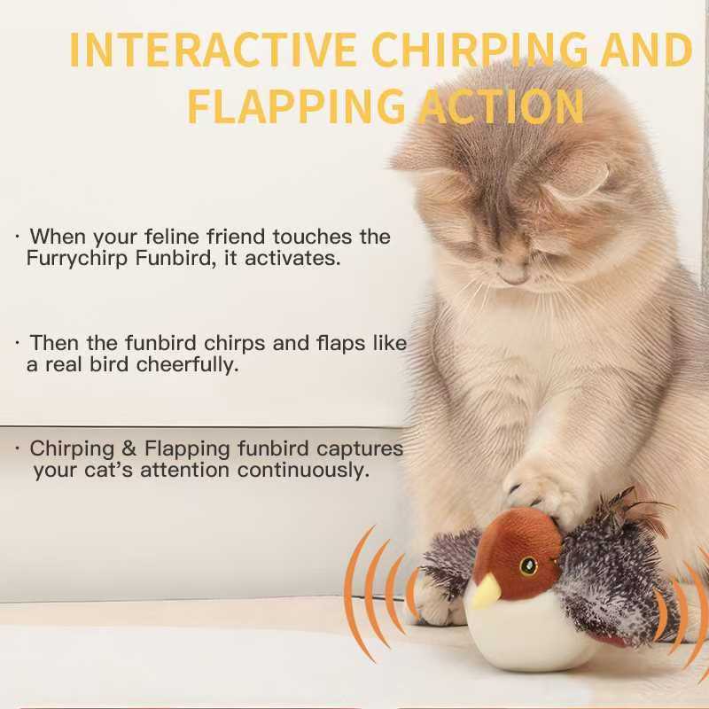 YoPoll Interactive Chirping Bird Cat Toy