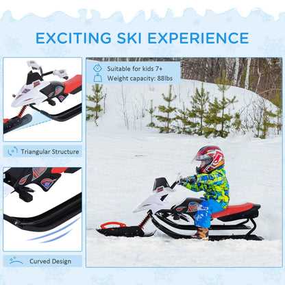 Snow Mobile Scooter Outdoor Winter Sled Motor Snow Racer Rush Sledge Exciting Ride On Vehicle Children