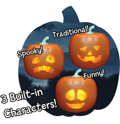🎃 Jabberin' Jack Talking Pumpkin – Animated LED Face, Jokes, Songs & Spooky Fun for Halloween