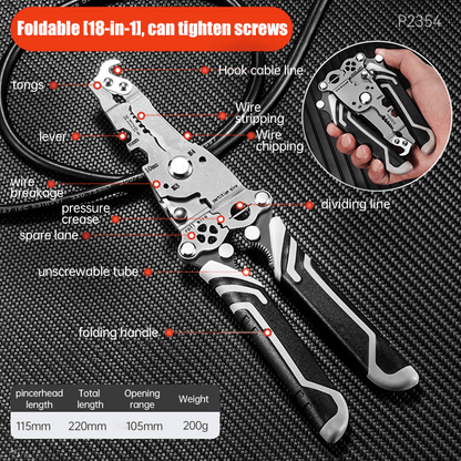 💥Multifunctional Folding Wire Stripper-Professional Electrician Tool
